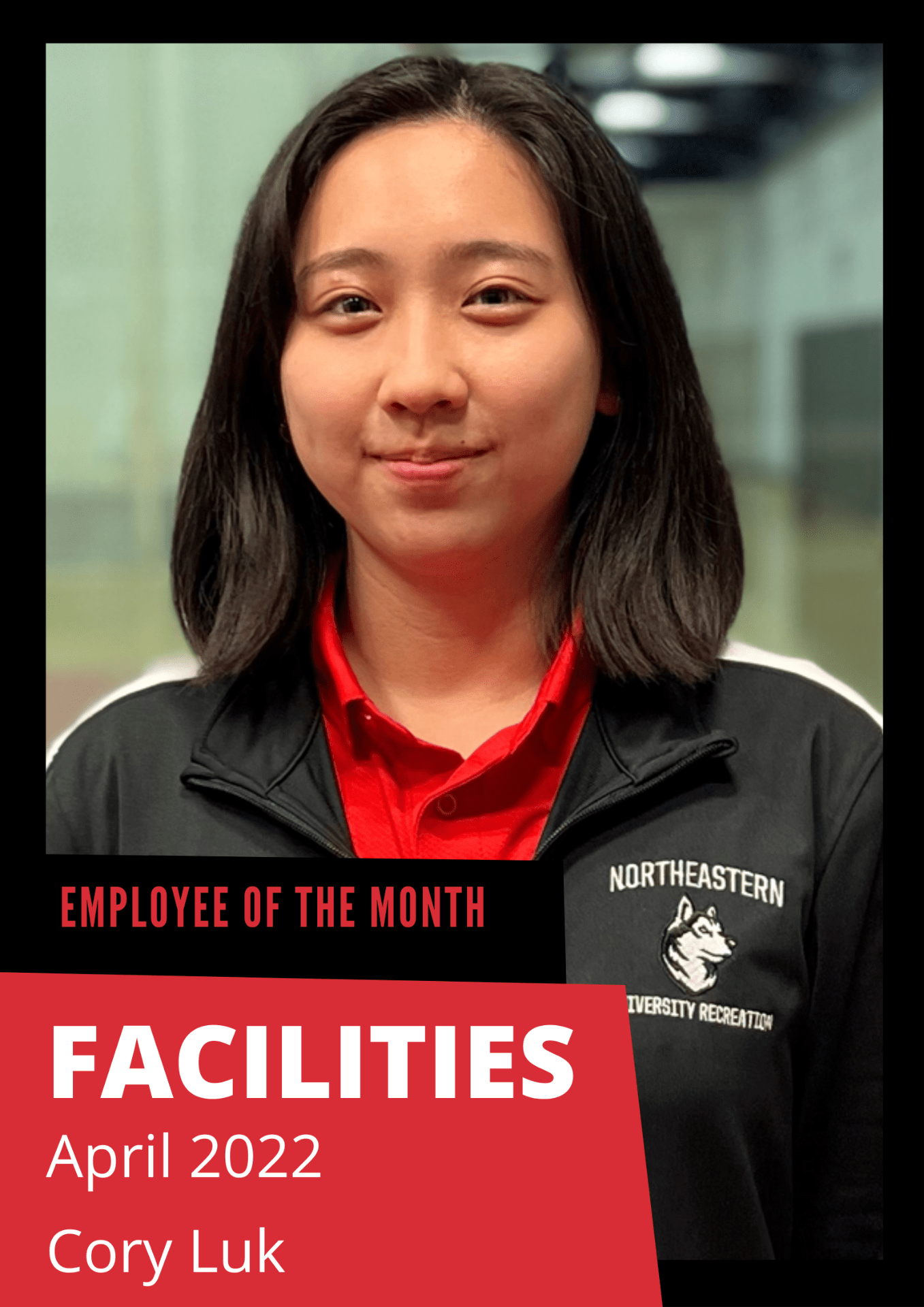 Employee of the Month, Facilities, April 2022, Cory Luk