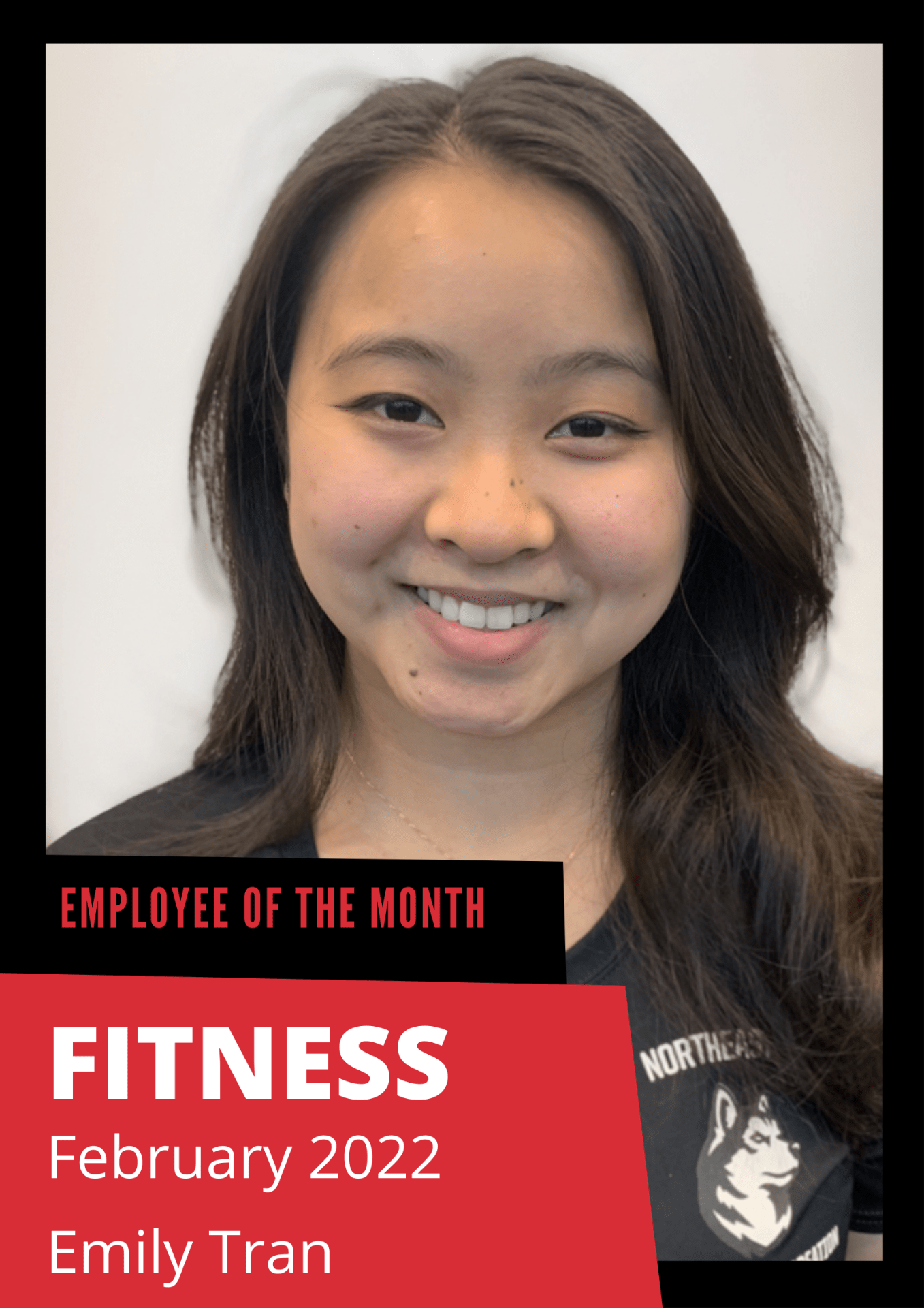 Employee of the Month, Fitness, February 2022, Emily Tran